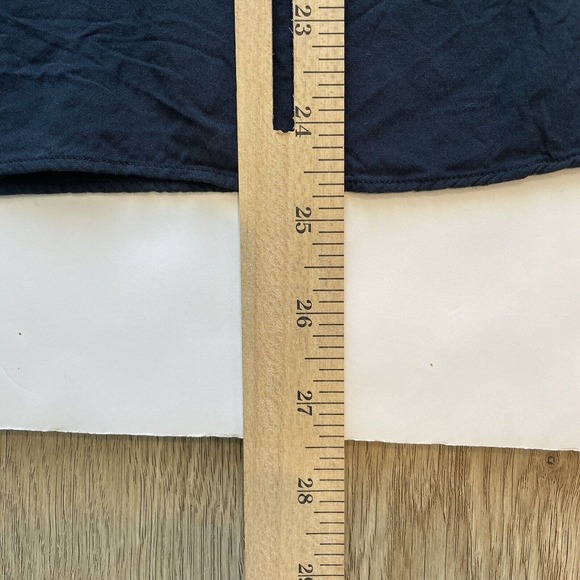 Ann Taylor LOFT Blouse Womens Small Arm Cutout Blue Long Sleeve - Picture 11 of 11